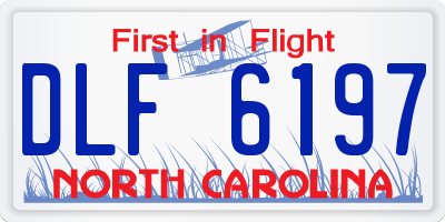 NC license plate DLF6197