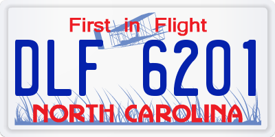 NC license plate DLF6201