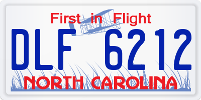 NC license plate DLF6212