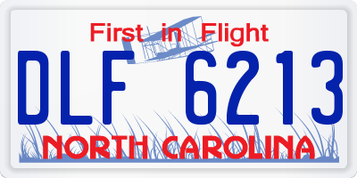 NC license plate DLF6213
