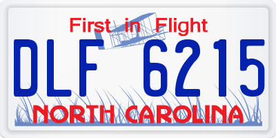 NC license plate DLF6215