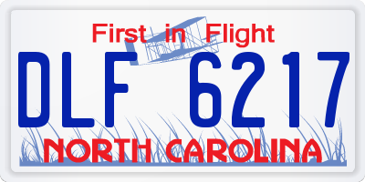 NC license plate DLF6217