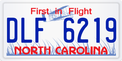NC license plate DLF6219