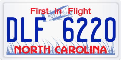 NC license plate DLF6220