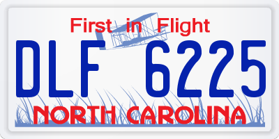 NC license plate DLF6225