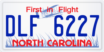 NC license plate DLF6227