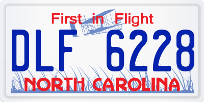 NC license plate DLF6228