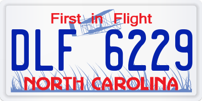 NC license plate DLF6229