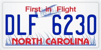 NC license plate DLF6230