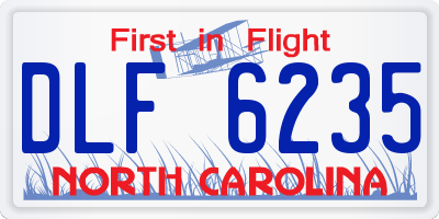 NC license plate DLF6235