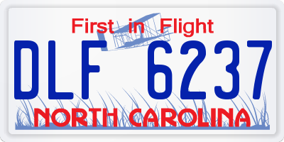 NC license plate DLF6237