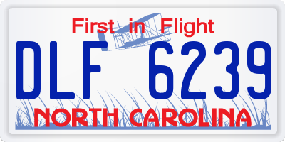NC license plate DLF6239