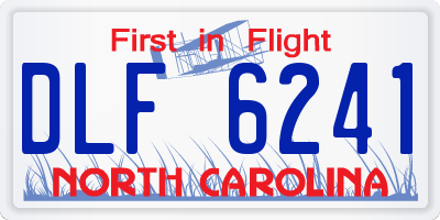 NC license plate DLF6241