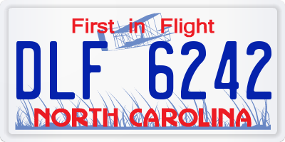NC license plate DLF6242