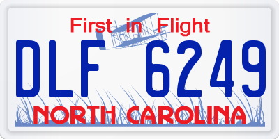 NC license plate DLF6249