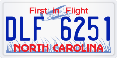 NC license plate DLF6251