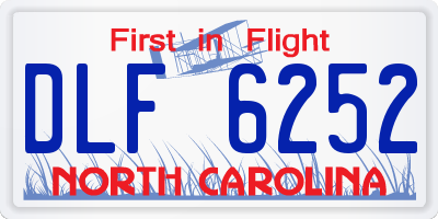 NC license plate DLF6252