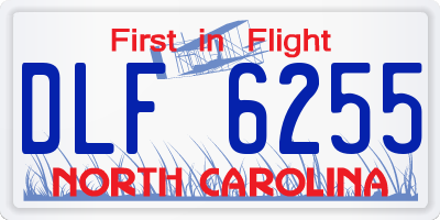 NC license plate DLF6255