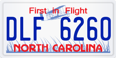 NC license plate DLF6260
