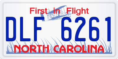 NC license plate DLF6261