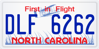 NC license plate DLF6262