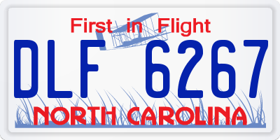NC license plate DLF6267