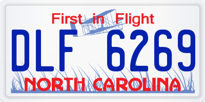 NC license plate DLF6269