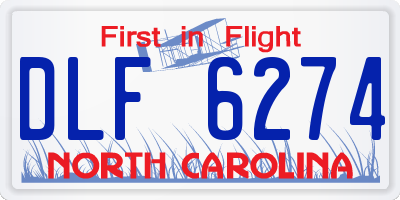 NC license plate DLF6274