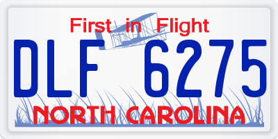NC license plate DLF6275