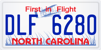 NC license plate DLF6280