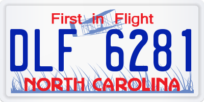 NC license plate DLF6281