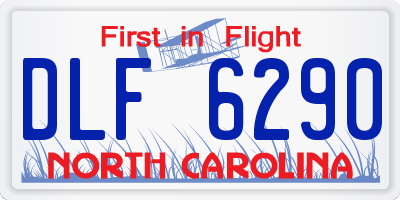 NC license plate DLF6290