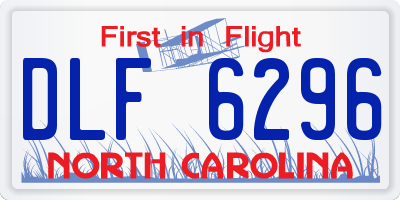 NC license plate DLF6296