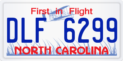 NC license plate DLF6299