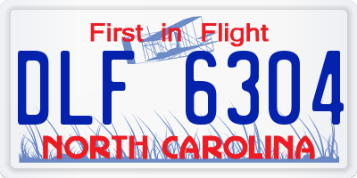 NC license plate DLF6304