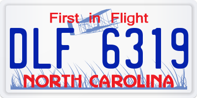 NC license plate DLF6319