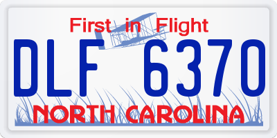 NC license plate DLF6370