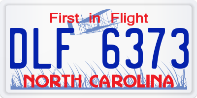 NC license plate DLF6373