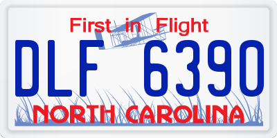 NC license plate DLF6390