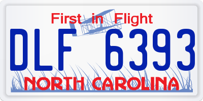NC license plate DLF6393