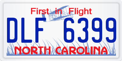 NC license plate DLF6399