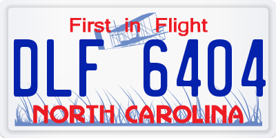 NC license plate DLF6404