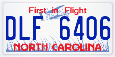 NC license plate DLF6406