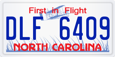 NC license plate DLF6409
