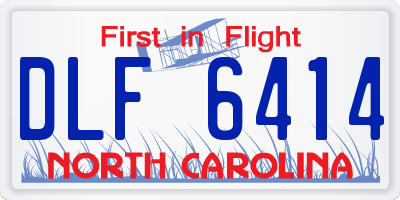 NC license plate DLF6414