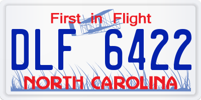 NC license plate DLF6422