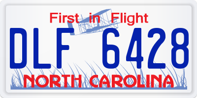 NC license plate DLF6428