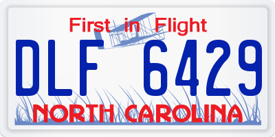 NC license plate DLF6429