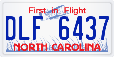 NC license plate DLF6437