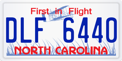 NC license plate DLF6440